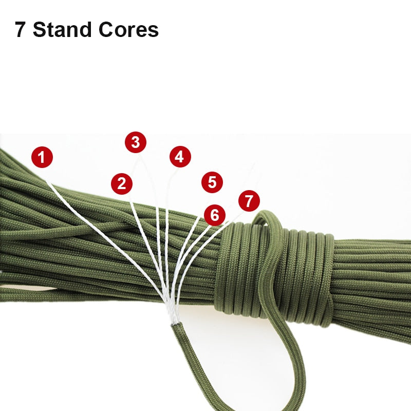 Parachute Cord Rope (5 Meters for Outdoor Camping, Hiking)