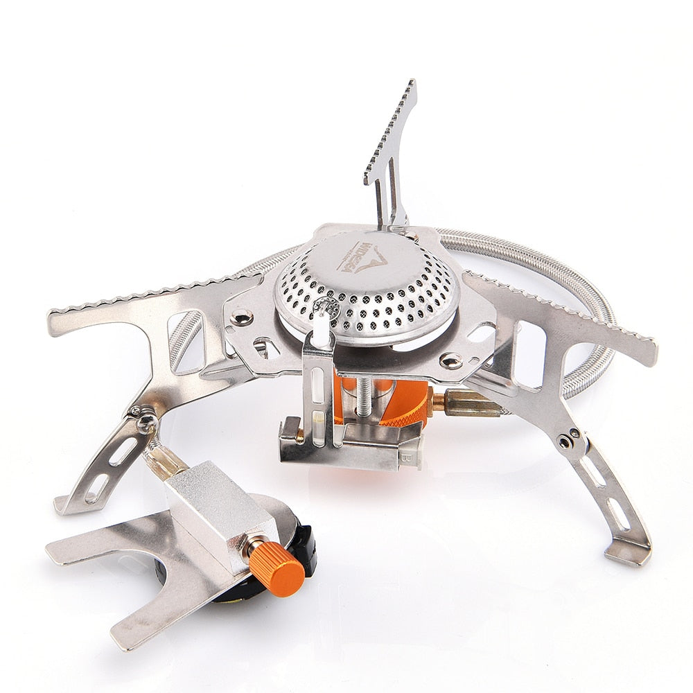 Camping Gas Stove Outdoor Burner Strong Fire Heater Tourism Cooker Survival Furnace Supplies Equipment Picnic