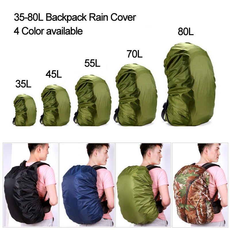 35-80L Waterproof Backpack Rain Cover, Dustproof Cover For Backpack,Rainproof Cover Outdoor Camping Hiking Climbing Bag Raincover